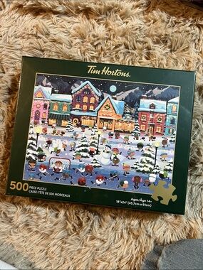 Tim Hortons 2023 500-Piece A Snowy Timbits Night Puzzle - New Sealed